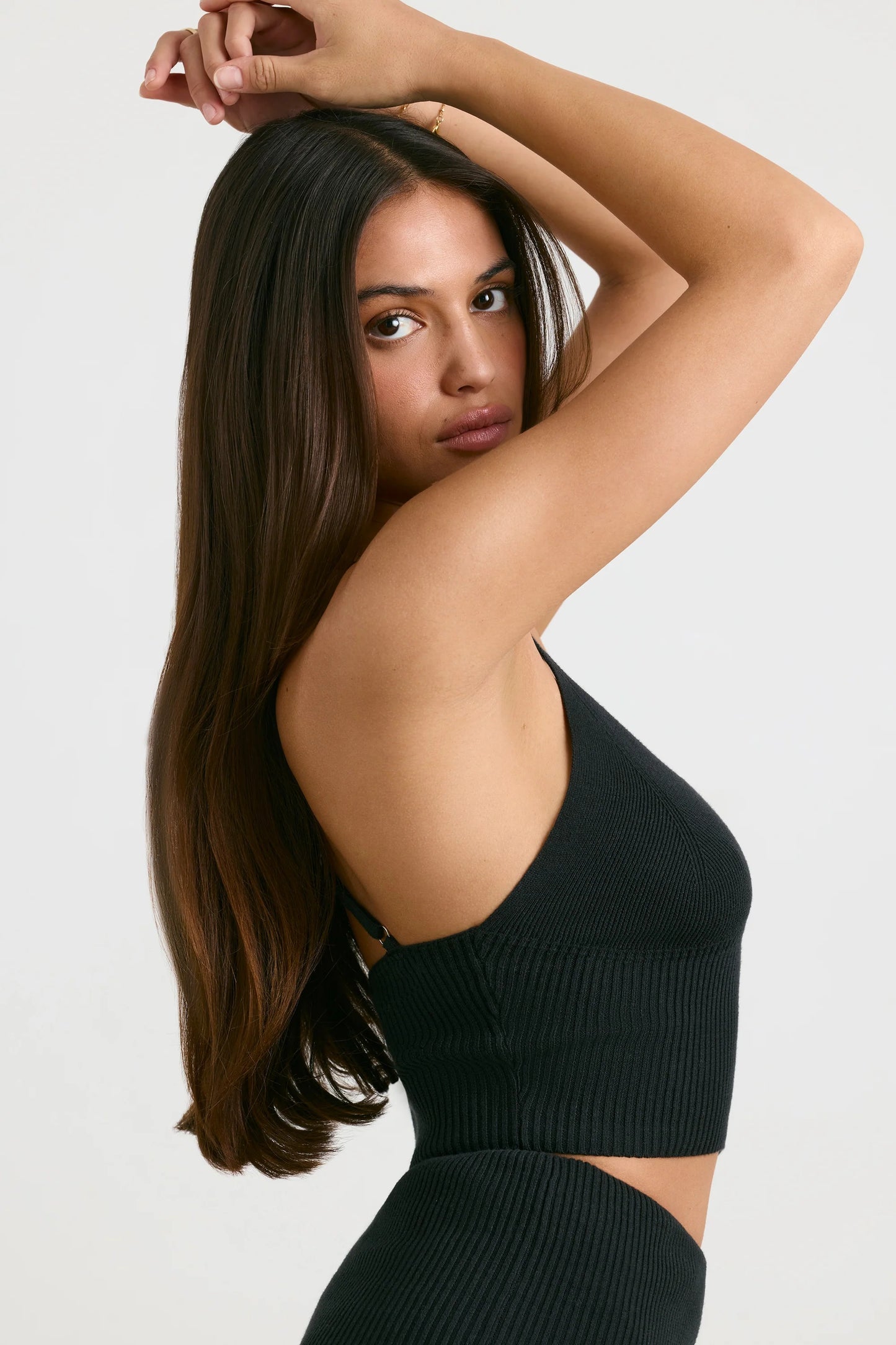 Eternal - Chunky Knit Tank Top in Black