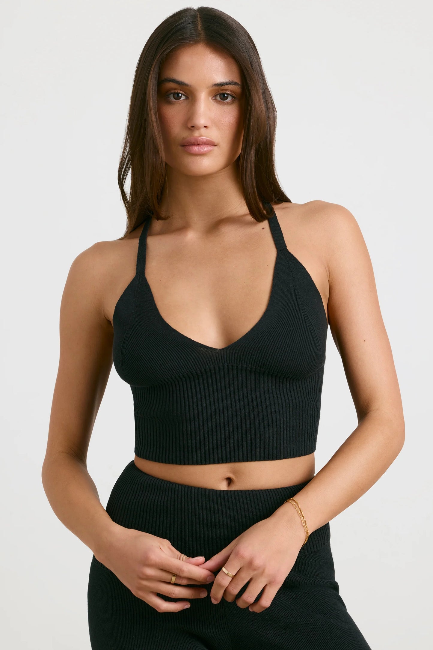 Eternal - Chunky Knit Tank Top in Black
