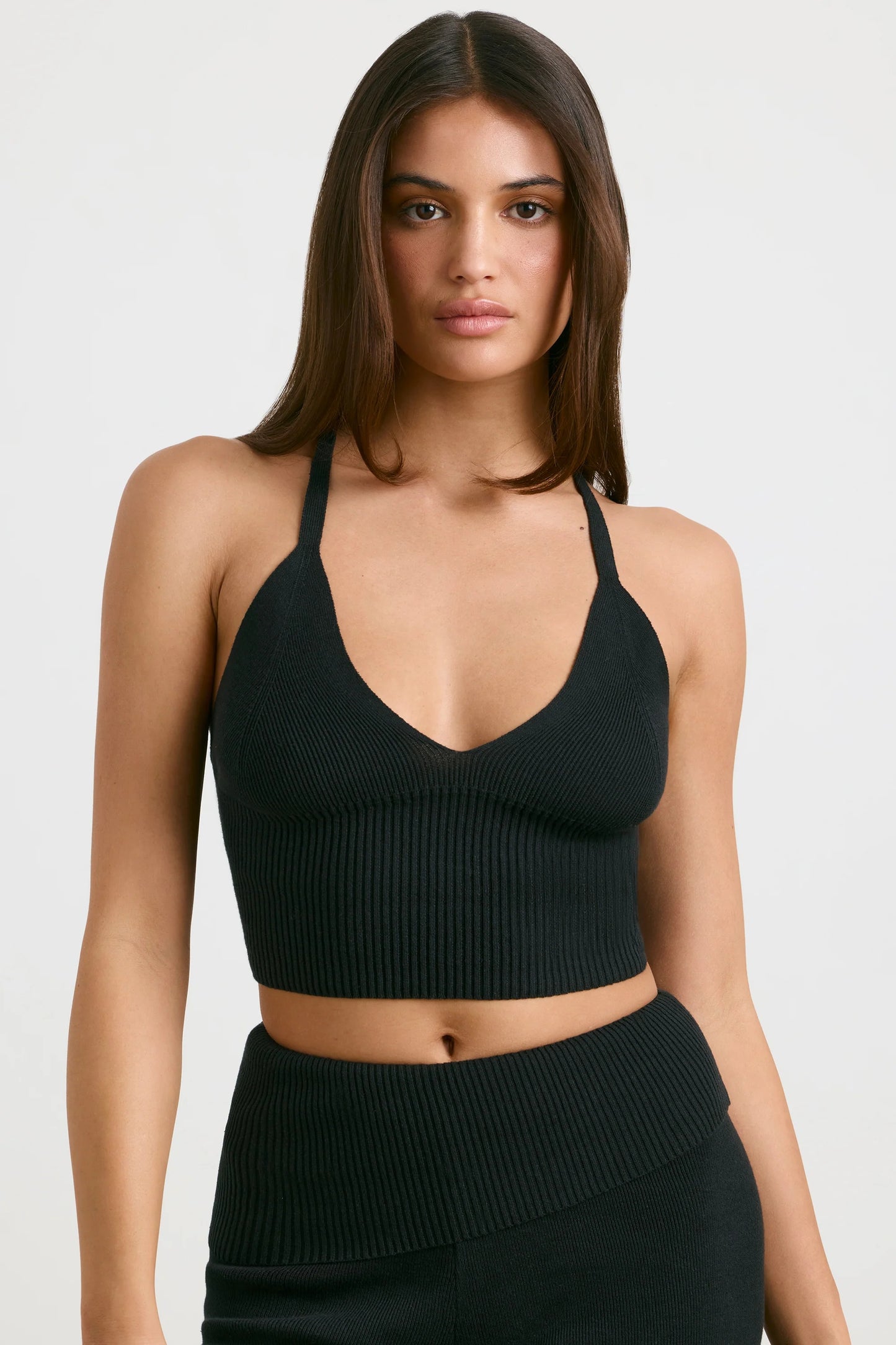 Eternal - Chunky Knit Tank Top in Black