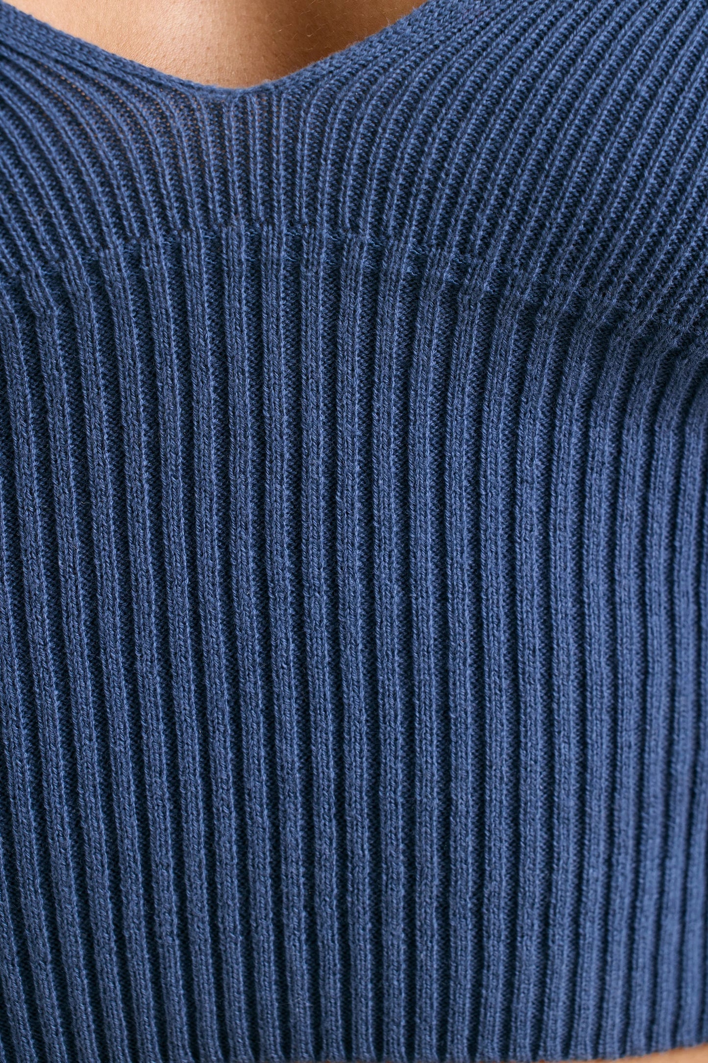 Eternal - Chunky Knit Tank Top in Washed Navy