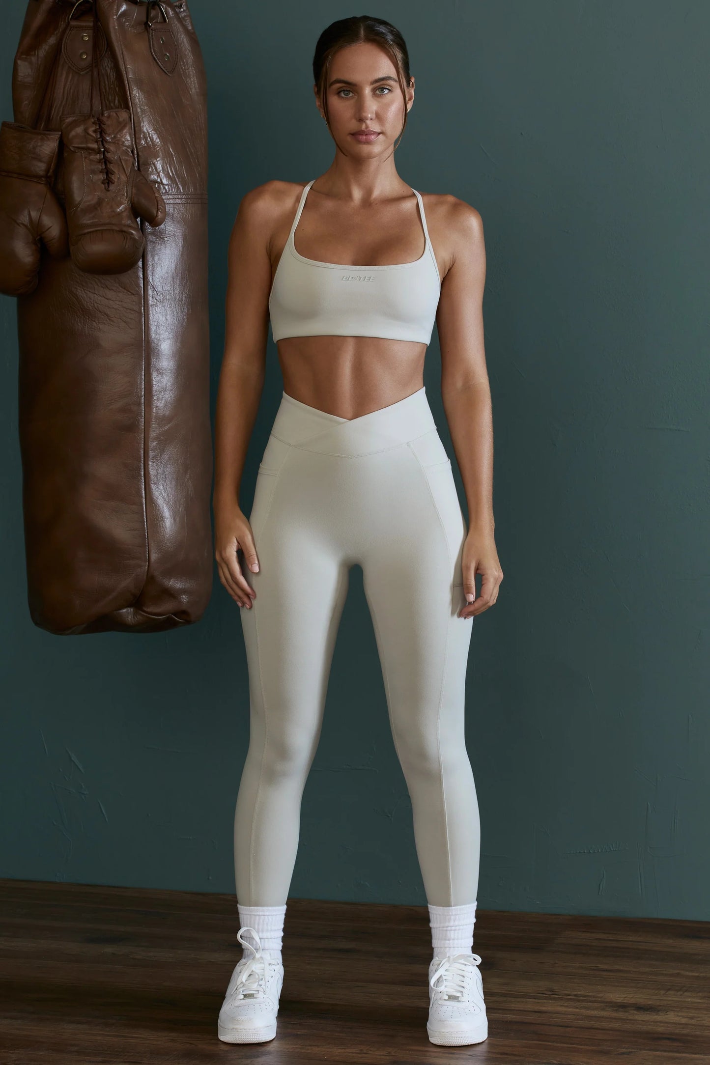 Dedication - High Waist Wrap Over Leggings in Grey